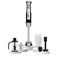 Tigrecook Inox Doğrayıcı Kahve ve Baharat Öğütücü Patates Ezici 1500 W El Blender Seti