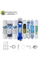 Pemax Water Solutions Purefer Açık Kasa Çift Sediment Sertifikalı 8'li Filmtec Dupon Mebran 4'lü Mineral-B12Alkali-Detox