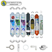 Pemax Water Solutions Kapalı Kasa Su Arıtma İçin Uygun Sertifikalı 7'li Platinum Mebran purefer-B12 Alkali-Mineral Set