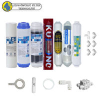 Pemax Water Solutions Purefer Açık Kasa Çift Karbon Sertifikalı 7'li B12Alkali-Orijinal LgKuno Mebran Şeffaf 4'lü Mineral