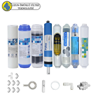 Pemax Water Solutions Purefer Açık Kasa Çift Karbonlu Sertifikalı 8'liB12 Alkali-Detox- Pallas Mebran Şeffaf 4'lü Mineral