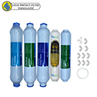 Pemax Water Solutions Fluxtek Kapalı Kasa Su Arıtma Cihazlarına  Uluslar arası Sertifikalı 5'li B12 Alkali Mebransız Filtre