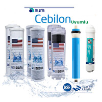 Sulook İhlas Aura Cebilion Uyumlu Su Arıtma 2 Yıllık Filtre Seti Standart Membranlı