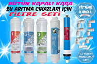 Sulook Inline Kapalı Kasa Tüm Su Arıtma Cihazlarına Uyumlu 5'li Filtre Takımı