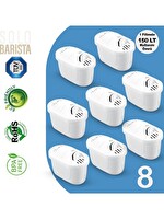 Rovexa Brita Maxtra+ Pro Uyumlu PurePro Su Arıtma Surahi Filtresi 8 Adet