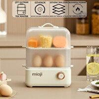 Mioji Mio EG8B 500W Yumurta Ve Çok Amaçlı Buharlı Pişirici - Beyaz