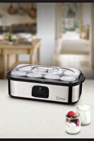 Kiwi KYM-7213 Paslanmaz Çelik Tabanlı 8 Kavanozlu Dijital Yoğurt Yapma Makinesi