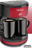 Goldmaster Bi Kahve Çift Kupalı Kırmızı Filtre Kahve Makinesi