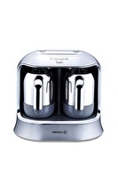 Korkmaz A861-06 Kahvekolik Twin Inox/Krom Kahve Makinesi