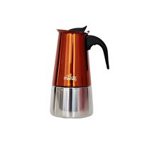 Any Morning FE001-6 Paslanmaz Çelik İndüksiyonlu 0.3 L Bakır Moka Pot Espresso Kahve Makinesi