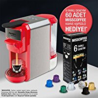 Fantom Mixpresso Kırmızı Kapsüllü Kahve Makinesi - 60 Adet Kapsül