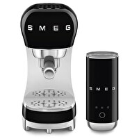 Smeg ECF12BLEU 50's Style Süt Köpürtücülü Manuel Espresso Makinesi Siyah