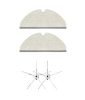 Roborock S5 Max (Beyaz) Uyumlu Yedek Mop ve Yan Fırça-4 Parça