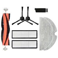 Xiaomi Mop 2 Pro PLUS + (Dikkat! 3D GLOBAL) Uyumlu Yedek Fırça Hepa Filtre Mop Seti-8 Parça