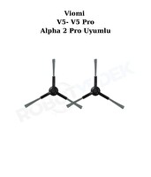 Viomi V5 V5 PRO ALPHA 2 PRO Uyumlu Yedek Yan Fırça-2 Adet