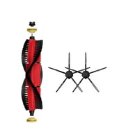 Roborock S5 Max (Siyah) Uyumlu Yedek Ana Fırça ve Yan Fırça-3 Parça