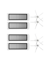 Roborock S6/S6 Pure Uyumlu Yedek Hepa Filtre Yan Fırça -8 Parça