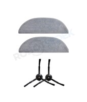 Roborock S8 MaxV Ultra Uyumlu Mop ve Yan Fırça-4 Parça