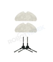 Robotyedek Dreame D9 Max Gen 2 Uyumlu Yedek Mop ve Yan Fırça-4 Parça