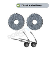 Robotyedek Roborock Saros Z70 Uyumlu Mop ve Yan Fırça - 4 Parça