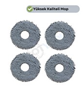 Robotyedek Roborock Saros Z70 Uyumlu 4 Adet Mikrofiber Mop Bez