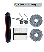 Robotyedek Roborock Saros Z70 Uyumlu Fırça Hepa Filtre Mop Seti - 7 Parça