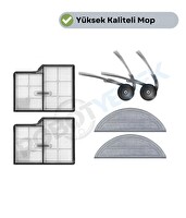 Robotyedek Roborock Saros 10 Uyumlu Hepa Filtre Yan Fırça Mop - 6 Parça