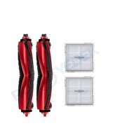 Robotyedek Roborock S8 Pro (Ultra Değil) Uyumlu Ana Fırça ve Hepa Filtre-4 Parça