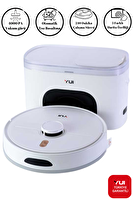 Yui RS16 Pro Akıllı Robot Vacuum & Mop Süpürge Otomatik Toz Boşaltma Beyaz