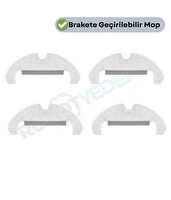 Robotyedek Dreame D10 Plus Gen 2 (RLL42SDA) Uyumlu 4 Adet Mikrofiber Mop Bez