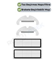 Robotyedek Dreame D10 Plus Gen 2 (RLL42SDA) Uyumlu Yedek Mop ve Hepa Filtre - 4 Parça