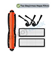 Robotyedek Xiaomi Vacuum 5 & Vacuum 5 Pro Uyumlu Yedek Fırça Hepa Filtre Mop Seti - 5 Parça