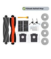 Robotyedek Dreame X40 Ultra (RLX63CE) ve L40 Ultra (RLX53SE) Uyumlu Ana Fırça Hepa Filtre Mop Toz Torbası Seti - 14 Parça