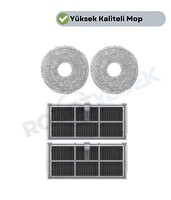 Robotyedek Mova E40 Ultra Uyumlu Mop ve Hepa Filtre 4 Parça