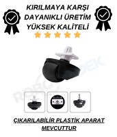 Robotyedek Roborock QRevo Uyumlu Tekerlek Siyah Renk-1 Adet