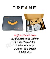Robotyedek Dreame Matrix 10 Ultra Orijinal Set Ana Fırça Hepa Filtre Yan Fırça Mop Bez Toz Torbası-13 Parça