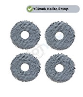 Roborock QRevo 2 Pro Uyumlu  Mikrofiber Mop Bez 4 Parça