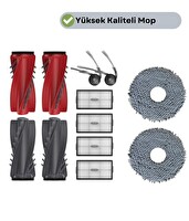 Roborock QRevo 2 Pro Uyumlu Fırça Hepa Filtre Mop Seti-10 Parça
