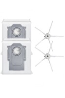 Rovexa Roborock Q5 & Q5 Plus Uyumlu 2 Adet Yan Fırça 2 Adet Toz Torbası