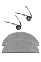Rovexa Roborock Q10P & Q10P+ Uyumlu 2 Adet Yan Fırça 2 Adet Paspas