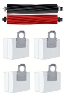 Rovexa Roborock Q8 & Q8 Max Uyumlu 1 Adet Ana Fırça 4 Adet Toz Torbası