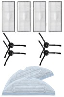 Rovexa Roborock S7 Max Ultra Uyumlu 4 Adet Hepa Filtre 4 Adet Siyah Yan Fırça 2 Adet Mop Fiber Paspas