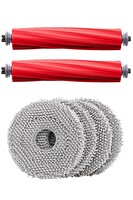 Rovexa Roborock QRevo L Uyumlu 2 Adet Ana Fırça 4 Adet Mop Fiber Paspas