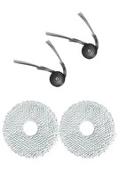 Rovexa Roborock QRevo L Uyumlu 2 Adet Yan Fırça 2 Adet Mop Fiber Paspas