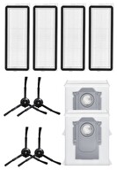 Rovexa Roborock QRevo S Uyumlu 4 Adet Hepa Filtre 4 Adet Siyah Yan Fırça 2 Adet Toz Torbası