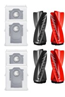 Rovexa Roborock QRevo C Uyumlu 2 Adet Ana Fırça 4 Adet Toz Torbası