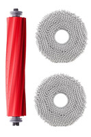 Rovexa Roborock QRevo Plus Uyumlu 1 Adet Ana Fırça 2 Adet Mop Fiber Paspas