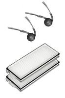 Rovexa Roborock QRevo Edge Uyumlu 2 Adet Hepa Filtre 2 Adet Yan Fırça