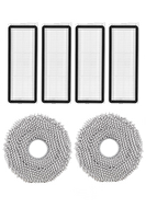 Rovexa Roborock QRevo Edge Uyumlu 4 Adet Hepa Filtre 2 Adet Mop Fiber Paspas