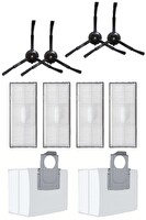 Rovexa Roborock S7 Max Ultra Uyumlu 4 Adet Hepa Filtre 4 Adet Siyah Yan Fırça 2 Adet Toz Torbası